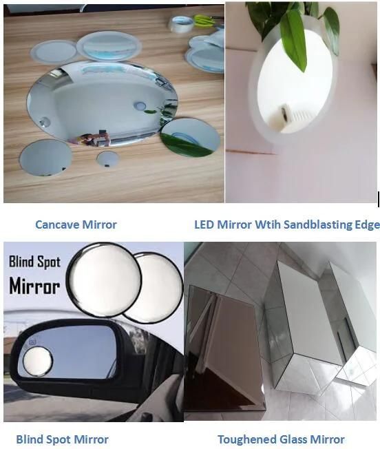 1.0mm 1.3mm 1.5mm 1.8mm 2.0mm 3.0mm 4mm Aluminum Coated Glass Mirror Price for Makeup Mirror