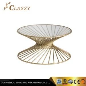 Coffee Table Stainless Steel Powder Coating Tempering Glass Top