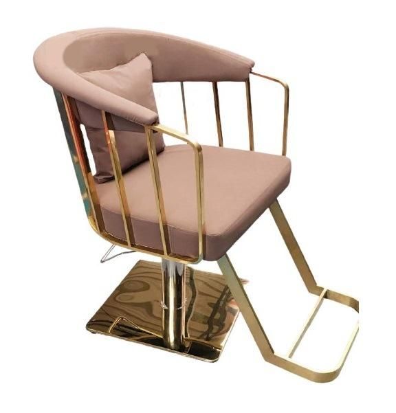 Hl-7257 Salon Barber Chair for Man or Woman with Stainless Steel Armrest and Aluminum Pedal
