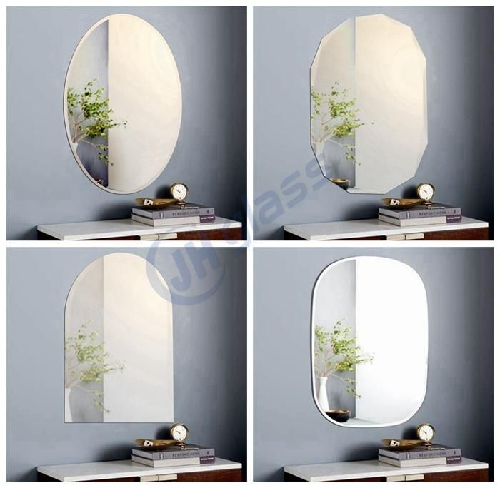 Decorative Decor Bathroom Bedroom Rectangle Aluminum Alloy Framed Make up Mirror