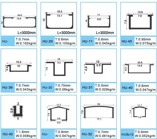 Aluminium Construction Material Furniture Flexible Decorative T Shape Trim Strips