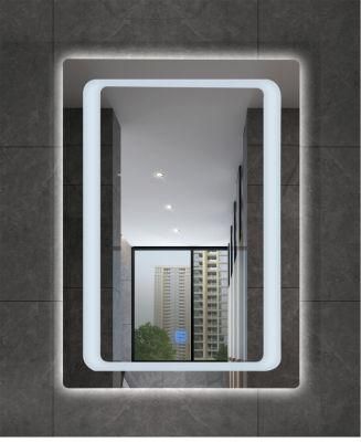 Modern Apartment Bathroom Lighted LED Mirrors Touch Screen