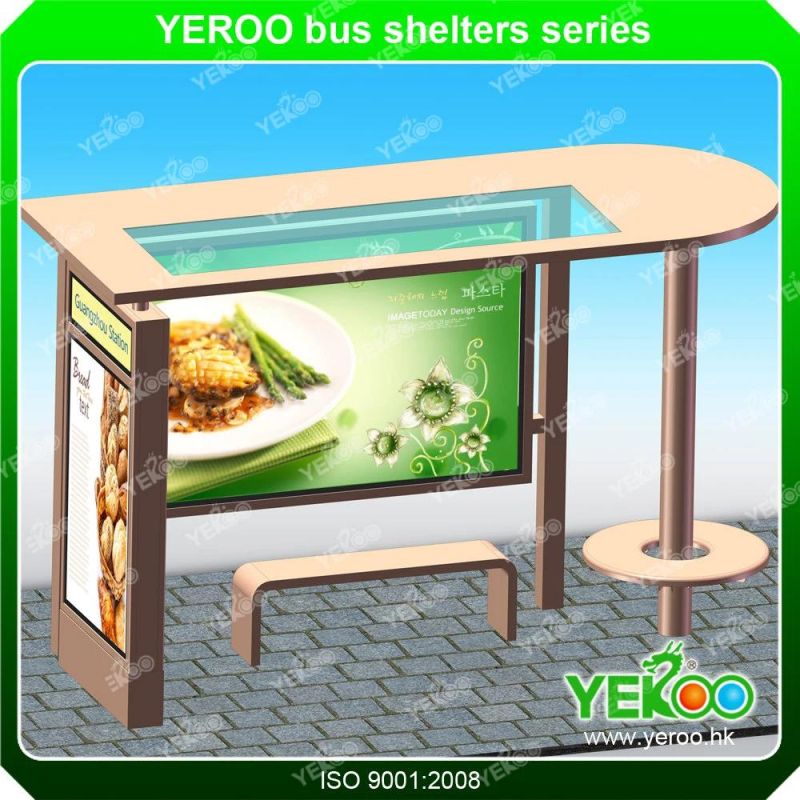 Steel Structure Solar Advertising Bus Stop Shelter