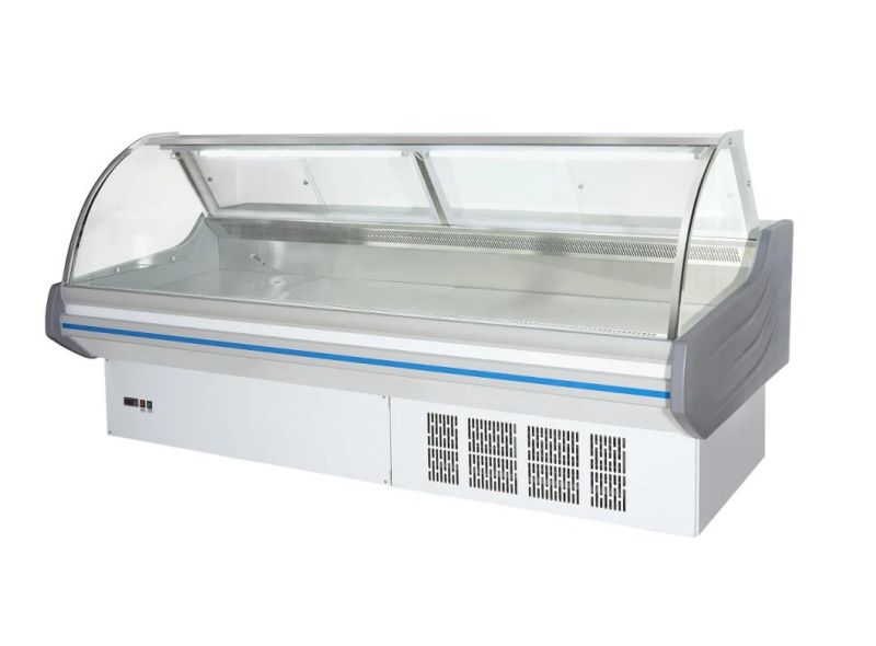 Supermarket Fresh Meat Ice Cream Showcase Chiller Freezer Chicken Cooling Showcase