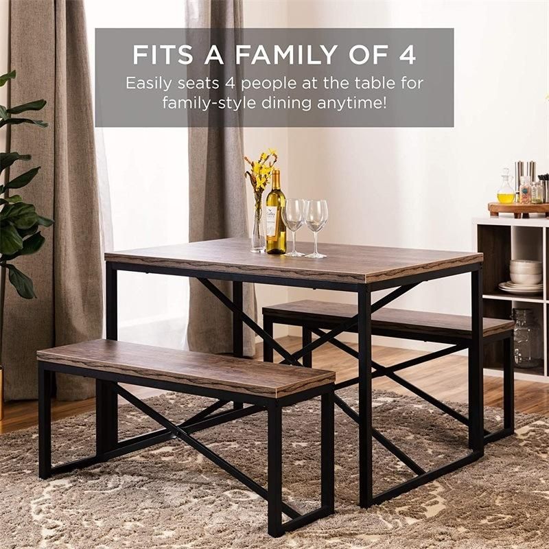 Dining Table Furniture Set 4-Person Space-Saving Dinette for Kitchen Dining Room