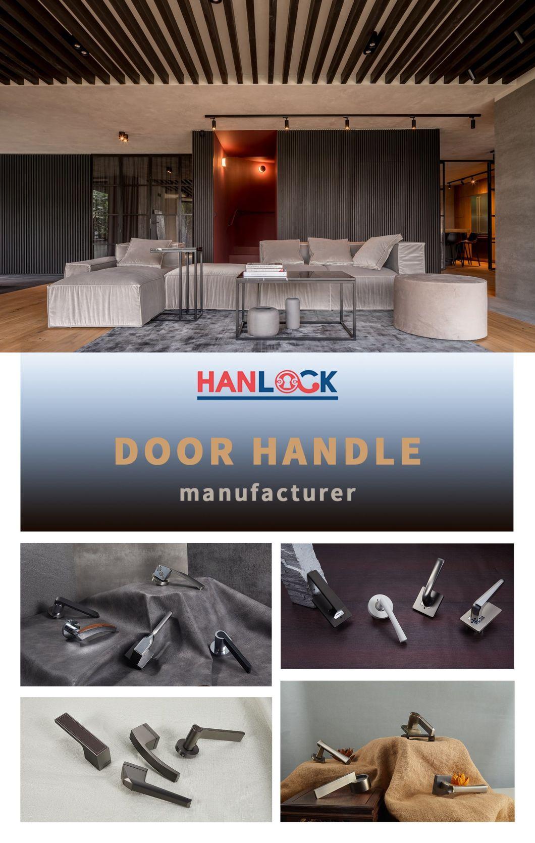 Black Interior Lock Furniture Modern Safety Wooden Lever Door Handles