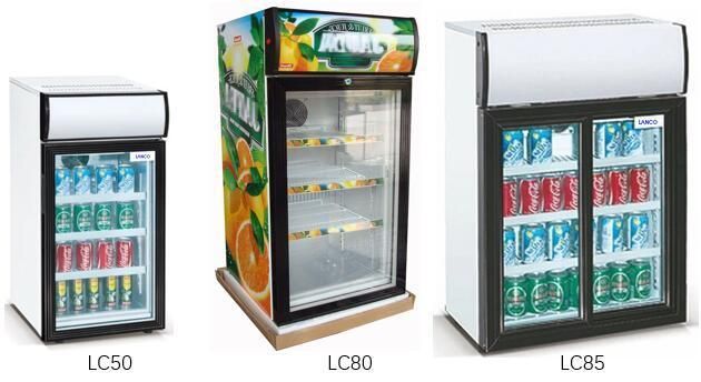 220L Factory Glass Door Plastic Inner No Frost Beverage Showcase