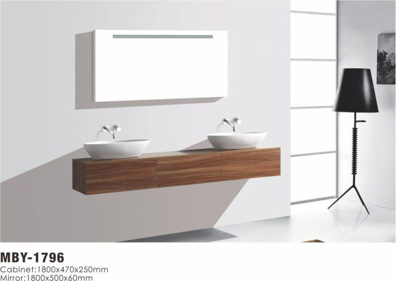 Wall Melamine Bathroom Cabinet with LED Mirror