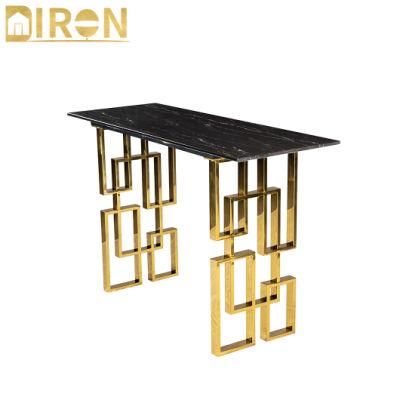 Carton Box Stainless Steel Diron Customized Glass Table Dining Furniture