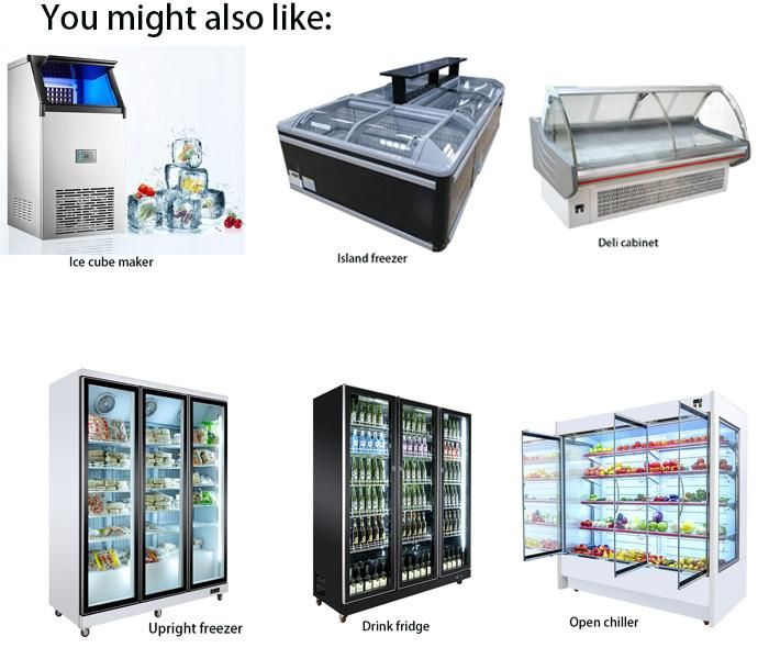 Supermarket Drink Showcase Upright 3 Glass Door Display Refrigerator