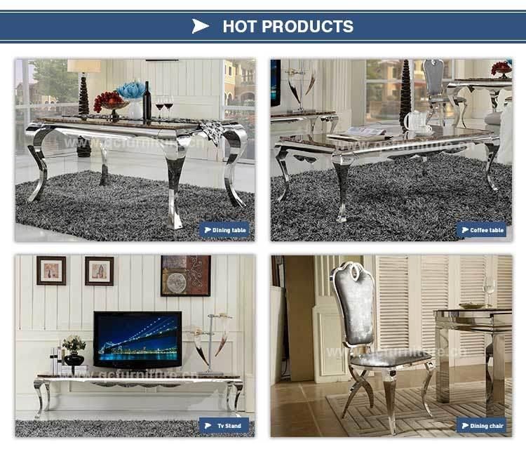 Rectangle Travertine Marble Top Living Room Furniture Coffee Table