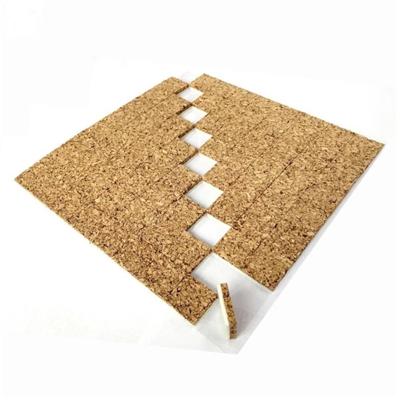 25*25*6+1mm Cork Cushion Pads Mat with Cling Foam for Industrial Glass on Sheets-25*25*6+1mm