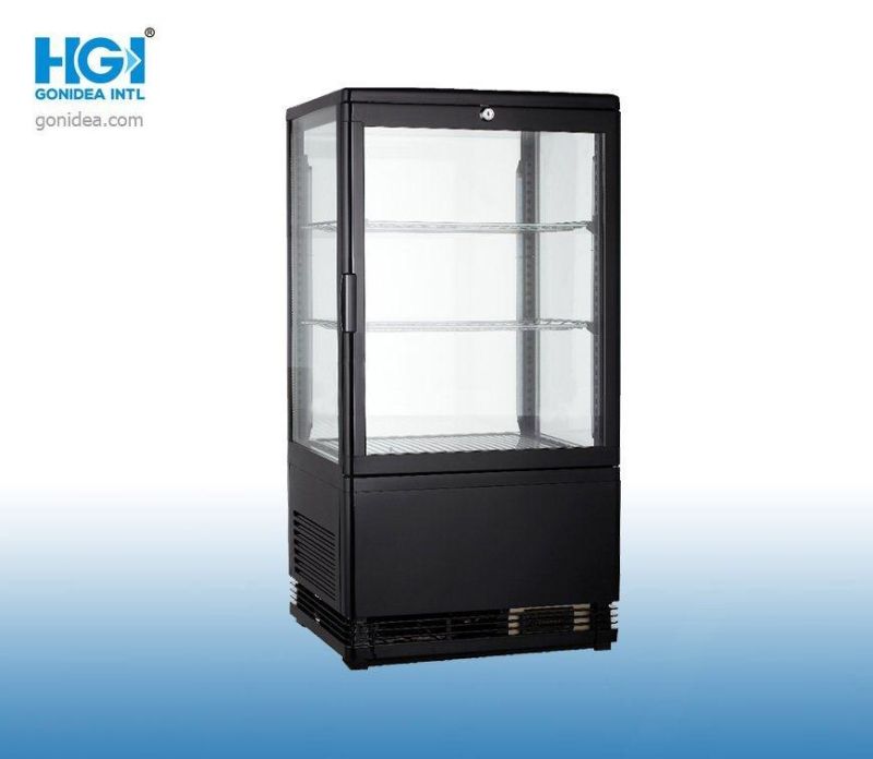 Commercial Countertop Double Glass Door Displays Chiller Showcase Cl-98