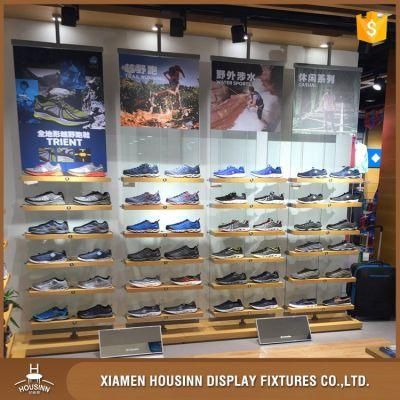 Glass Wall Display Shelf for Sport and out Door Shoes