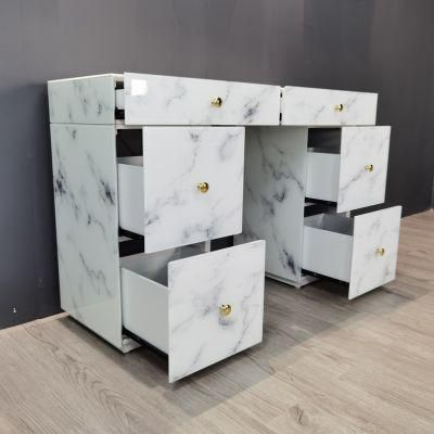 New Design High Quality Tempered Glass Bedroom Furniture Set