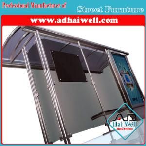 Full Glass Bus Shelter with Mupi Light Box