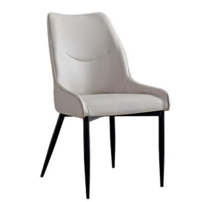 China Wholesale Modern Design Luxury Home Furniture Metal Leg PU Dining Chairs