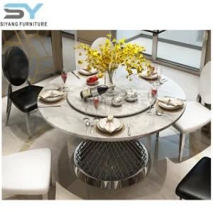 Dining Furniture Restaurant Dining Set Stainless Steel Marble Dining Table