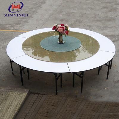 Wholesale Banquet Customized Pattern Dining Table Round Lazy Susan