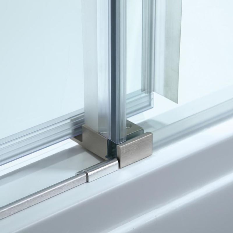 8mm Tempered Glass Double Sliding Bypass Bathtub Screen