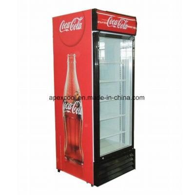 Big Capacity Free Standing Digital Control Single Glass Door Beverage Showcase