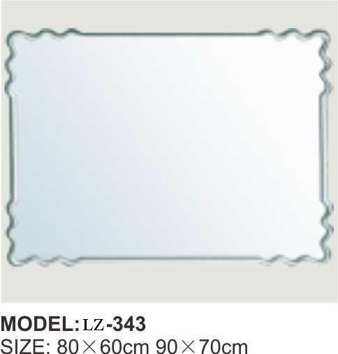 Glass Irregular Decorative Sliver Frame Bathroom Mirror