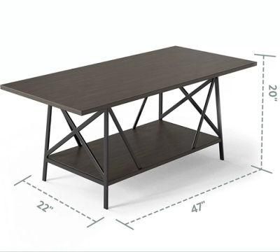 Metal Frame Large Countertop Coffee Table