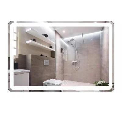 Smart Silver Glass Furniture Decorative Wall LED Mirror for Bathroom, Home, Hotel