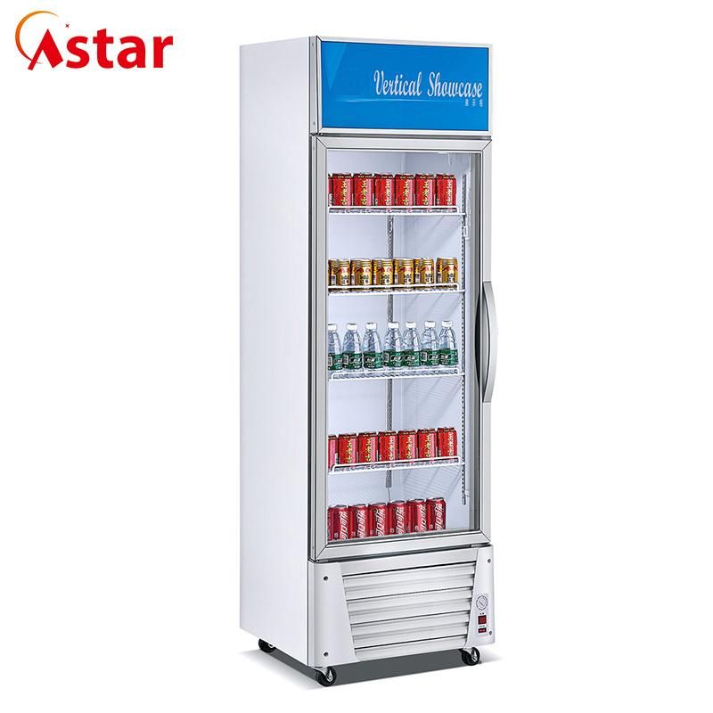 Double Glass Doors Drinks Display Showcase with Chiller
