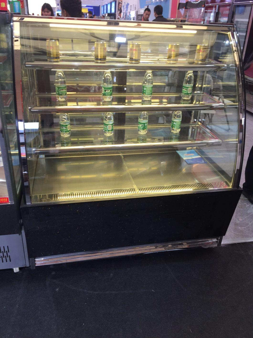 3-Shelf Double Curved Glass Display Cake Refrigerator Showcase