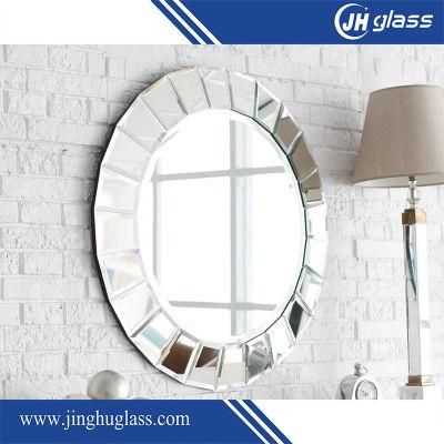 4mm Round Cutting Size Bathroom Wall Mirror