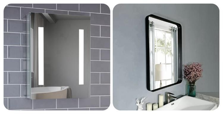 Rectangle Round 5000K Magnify Makeup Cosmetic LED Bathroom Lighted Mirror with Touch Sensor