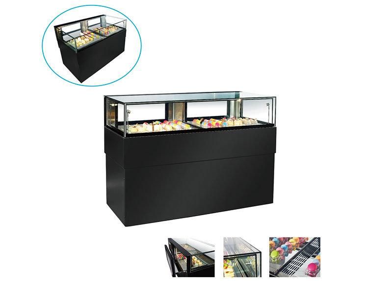 Auto Defrost Chocolate Refrigerated Showcase for Cafe Shop