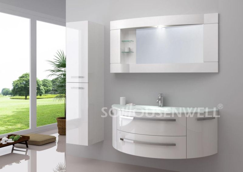 Bathroom Cabinet PVC Big White One Size Vanity