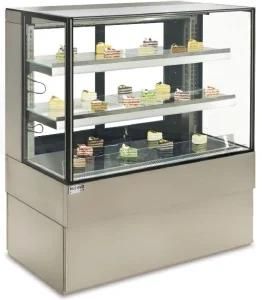 Flat Glass Sliding Door Cake Showcase Refrigerator 500L