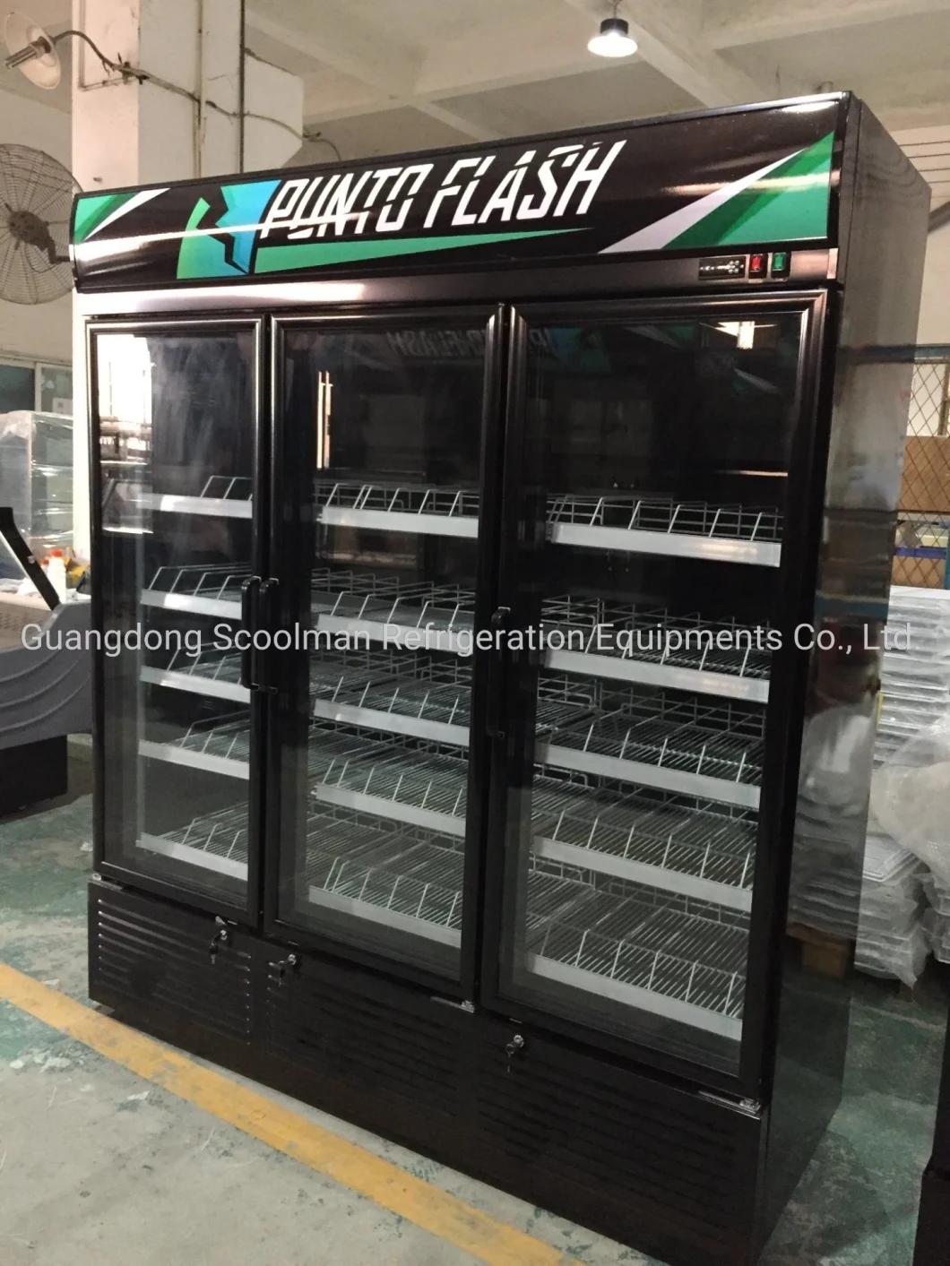High Quality Commercial Refrigerator Upright Freezer with Glass Door Vertical Showcase Freezer