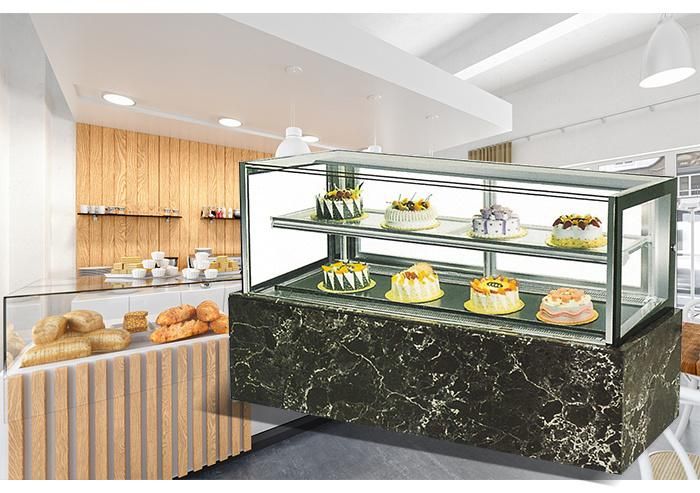 Bakery Display Cabinet with Marble Base Defog Showcase
