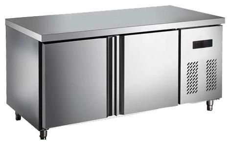 Commercial Restaurant Refrigerated Table Glass Door Kitchen Worktable Freezer