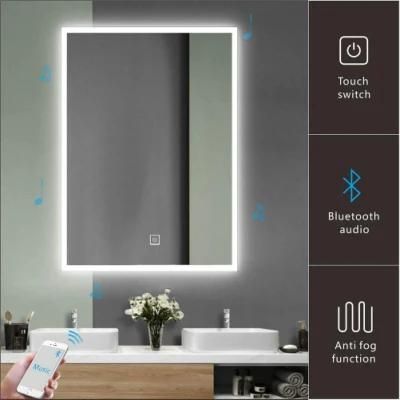 Luxury Hotel Home Decor Decorative Smart LED Bathroom Wall Mounted LED Lighted Mirror