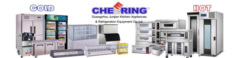 Cheering Commercial Two Glass Door Vertical Freezer for Supermarket Showcase