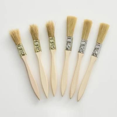 Wholesale Small Bristle Brush with Wooden Handle Paint Brush High Temperature and Corrosion Resistant Pig Bristle Brush