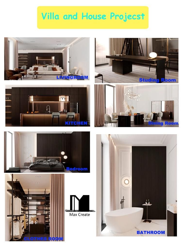 High Quality Wood Open Modern Bedroom Wardrobe Interior Design in Closet Bedroom Furniture Sets