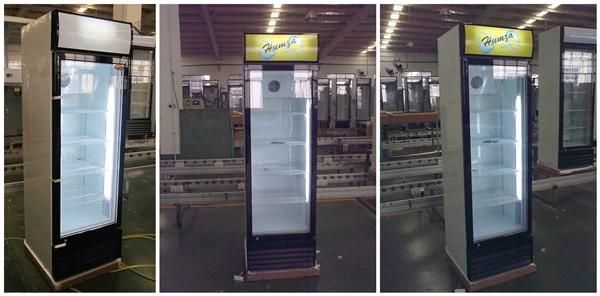 Upright Beverage Display Cooler 1 Glass Door Vertical Showcase Cold Drink/Soft Drink