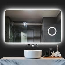 New Design Hotsale Wall Mounted Bathroom LED Lighted Makeup Bathroom Mirror with Defogger