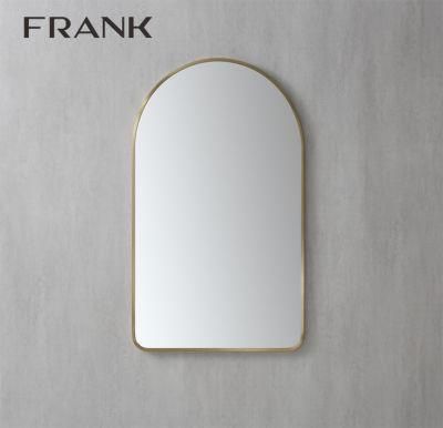 Gold Aluminium Metal Frame Large Bathroom Mirror