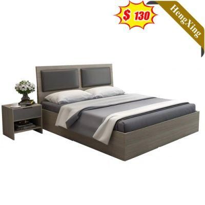 2021 Latest Style Modern Design Grey Color Bedroom Home Furniture Wooden Storage Single Double Size Beds