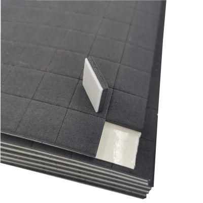 18X18X2+1mm Foam Spacer of Black EVA Separator Pads for Glass Protecting