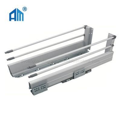 Angmi Made Full Extension Soft Close Tandem Box with Glass Cabinet Fittings Drawer Slides