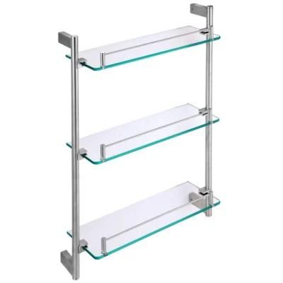 Wall Mounted Bathroom 3-Tier Glass Corner Shelf