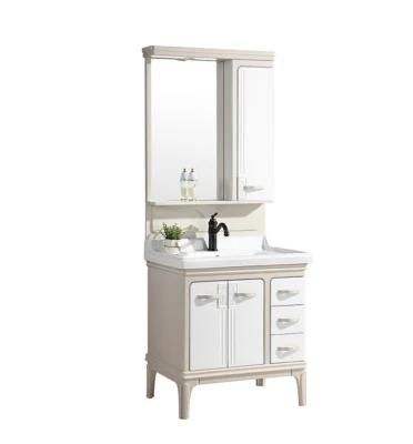 Under Sink Storage Unit White PVC Bathroom Cabinet Floor Vanity